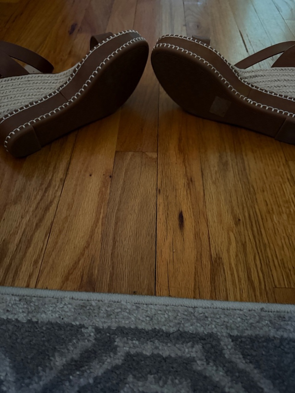 Ralph Lauren Hilarie Brown Leather Ankle Strap Sandals - Picture 7 of 7